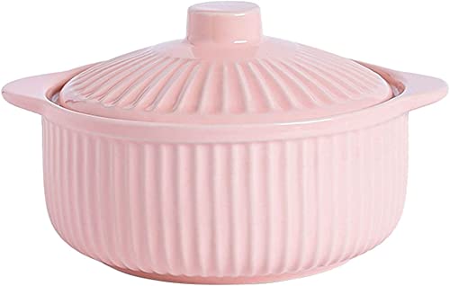 WEGRt Runde Auflaufformen Aus Keramik Mit Deckel, Ofenfest, Keramik-Kochpfannengriff Mit Deckel, Pink, 20 X 16,5 X 8 cm, 1200 Ml,Rosa WEGRt Runde Auflaufformen Aus Keramik Mit Deckel, Ofenfest, Keramik-Kochpfannengriff Mit Deckel, Pink, 20 X 16,5 X 8 cm, 1200 Ml,Rosa von WEGRt