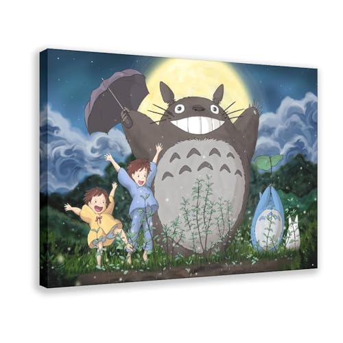WEHGE Anime-Poster "My Neighbor Totoro" (2) Leinwand-Poster, Schlafzimmerdekoration, Landschaft, Büro, Raumdekoration, Geschenk, 20 x 30 cm von WEHGE