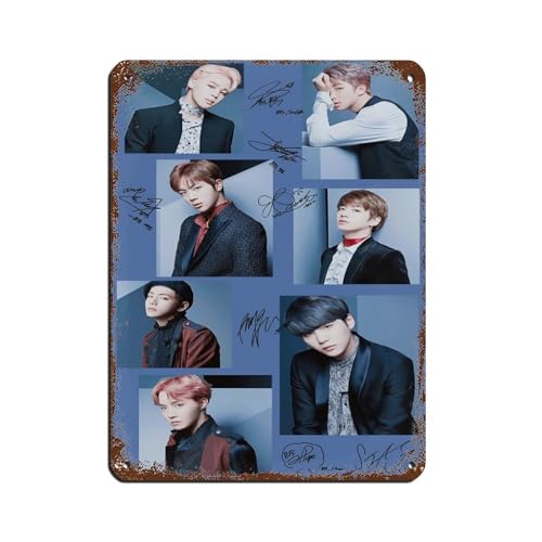 WEHGE Kpop Poster BTS Poster (29) Blechschild Vintage Metall Pub Club Cafe Bar Home Wandkunst Dekoration Poster Retro 30 x 40 cm von WEHGE