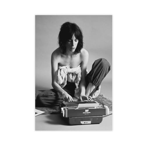 WEHGE Poster mit Sänger Patti Smith (23) auf Leinwand, Schlafzimmer, Dekoration, Landschaft, Büro, Raumdekoration, Geschenk, 40 x 60 cm von WEHGE