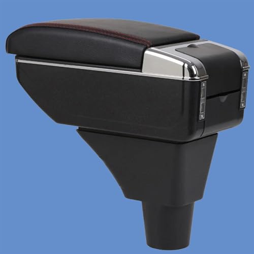 WEHOMY Auto Armlehne Box Mit Tasse Halter 7 USB-schnittstelle Auto Mittelkonsole Armlehne Lagerung Box Für H&onda Für Civic EP3 2001-2006 von WEHOMY
