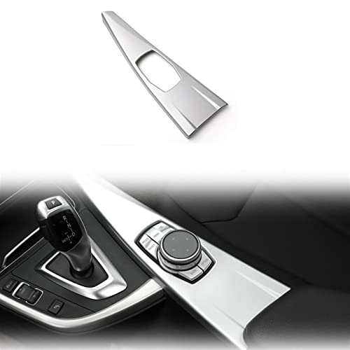 WEHOMY Auto Multimedia Panel Abdeckung Center Getriebe Shift Multi-Media-Taste Abdeckung Trim Für BMW 3 4 Serie 3GT F34 F36 F30 2013-2018 Zubehör (Color : Silver) von WEHOMY