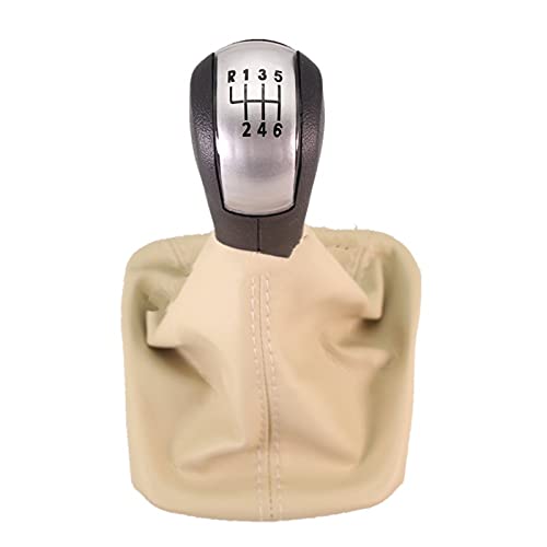 WEHOMY Zubehör 5/6 Gang Schaltknauf Mit Lederstiefel Für Skoda Für Octavia A5 MK2 1Z5 Combi 2004 2005 2006 2007 2008 (Color : 6 Speed 5) von WEHOMY