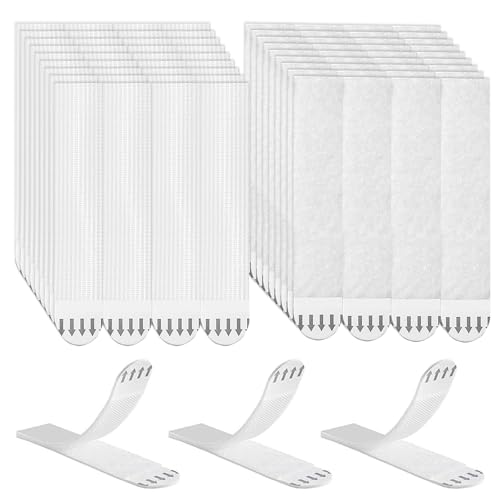 Bilder Aufhängen Ohne zu Bohren, 72 Stück Bild Aufhängen Ohne Bohren, 92 x 19 mm Bilder Befestigen Ohne Bohren, Picture Hanging Strips, Posterstrips, Rückstandsfreies Ablösen, für Fotorahmen Poster von WEHOOM