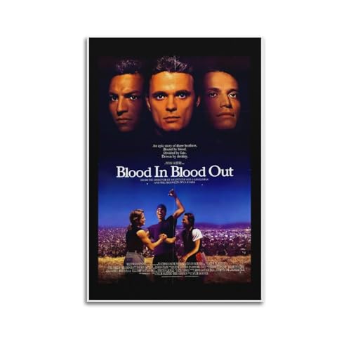 WEHWEGB Poster "Blood In Blood Out", Wandkunst, Vintage-Poster, dekoratives Gemälde für Schlafzimmer, Wohnzimmer, ästhetisches, elegantes Poster, 40 x 60 cm, ungerahmter Stil WEHWEGB Poster "Blood In Blood Out", Wandkunst, Vintage-Poster, dekoratives Gemälde für Schlafzimmer, Wohnzimmer, ästhetisches, elegantes Poster, 40 x 60 cm, ungerahmter Stil von WEHWEGB