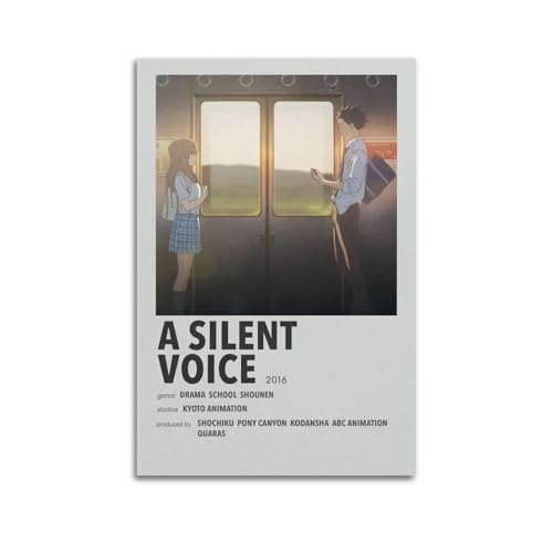 WEHWEGB Poster mit englischer Aufschrift "A Silent Voice", Vintage-Poster, dekoratives Gemälde für Schlafzimmer, Wohnzimmer, ästhetisches, elegantes Poster, 50 x 75 cm, ungerahmter Stil WEHWEGB Poster mit englischer Aufschrift "A Silent Voice", Vintage-Poster, dekoratives Gemälde für Schlafzimmer, Wohnzimmer, ästhetisches, elegantes Poster, 50 x 75 cm, ungerahmter Stil von WEHWEGB