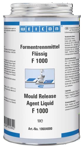 Weicon 10604000 Formentrennmittel F 1000 flüssig 1L für glatte Oberflächen & Materialien, weiß-milchig von WEICON