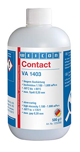 WEICON 12252500 Contact VA 1403 Cyanacrylat-Klebstoff 500g für Gummi, Papier & Kunststoff von WEICON