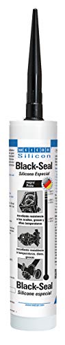 WEICON 13051310-36 Black-Seal, 310 ml Kartusche, Silikonkleber, Tankversiegelung, Motor, hitzebeständig, schwarz/grau von WEICON