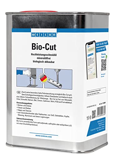 WEICON Bio-Cut / 1 l/Hochleistungsschneidöl für Metall/biologisch abbaubar/Bohröl von WEICON