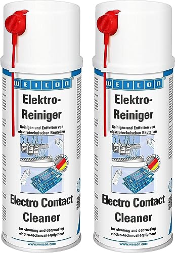 WEICON Elektro-Reiniger 400 ml 2er Set | reinigt und entfettet elektronische und mechanische Bauteile von WEICON