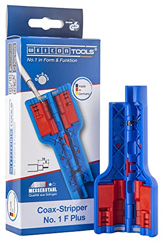 WEICON TOOLS Coax-Stripper No. 1 F Plus für F-Schraubstecker | Abisolierwerkzeug für Koaxialkabel, Antennenkabel u.v.m., Blau WEICON TOOLS Coax-Stripper No. 1 F Plus für F-Schraubstecker | Abisolierwerkzeug für Koaxialkabel, Antennenkabel u.v.m., Blau von WEICON