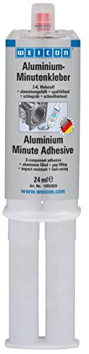 WEICON Aluminium-Minutenkleber 24 ml, schnellhärtender 2-Komponenten Epoxid-Klebstoff, hochfester Aluminiumkleber von WEICON