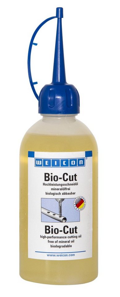 WEICON Bohr- & Schneidöl Bio-Cut für alle Metalle, transparent, 250 ml, (Kanister, Flasche), besonders hohe Schmierwirkung von WEICON