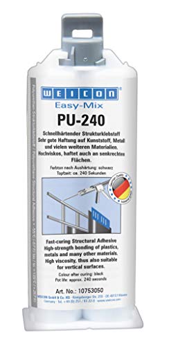 WEICON Easy-Mix PU 240 | 2-Komponenten Polyurethan-Klebstoff, schnellhärtend, schwarz von WEICON