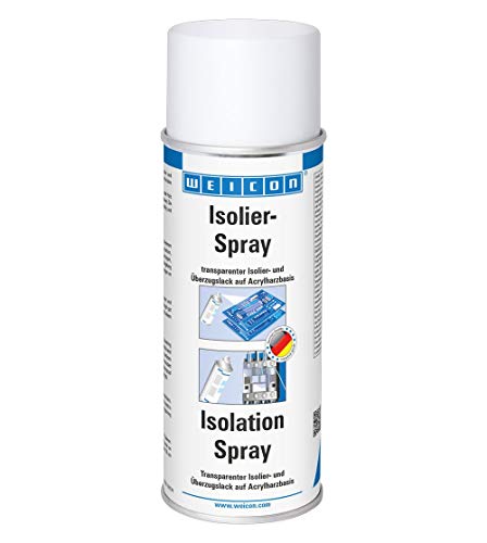 WEICON Isolier-Spray 400 ml, Transparenter Isolierlack auf Acrylharzbasis, Farblos von WEICON