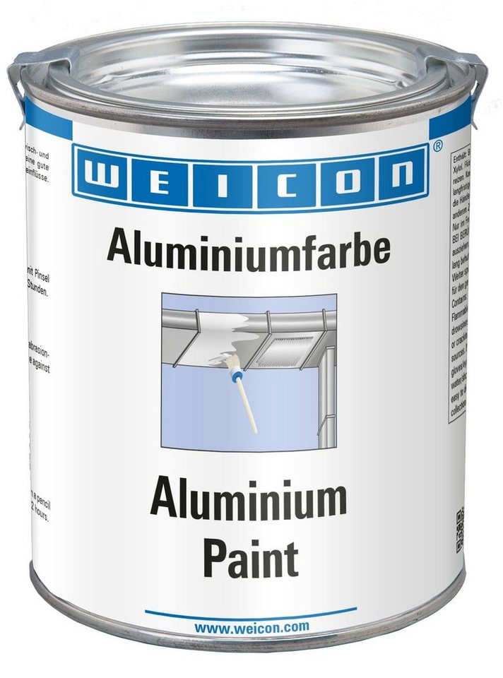 WEICON Metallglanzfarbe Aluminiumfarbe, Korrosionsschutz aus Aluminiumpigmentbeschichtung von WEICON