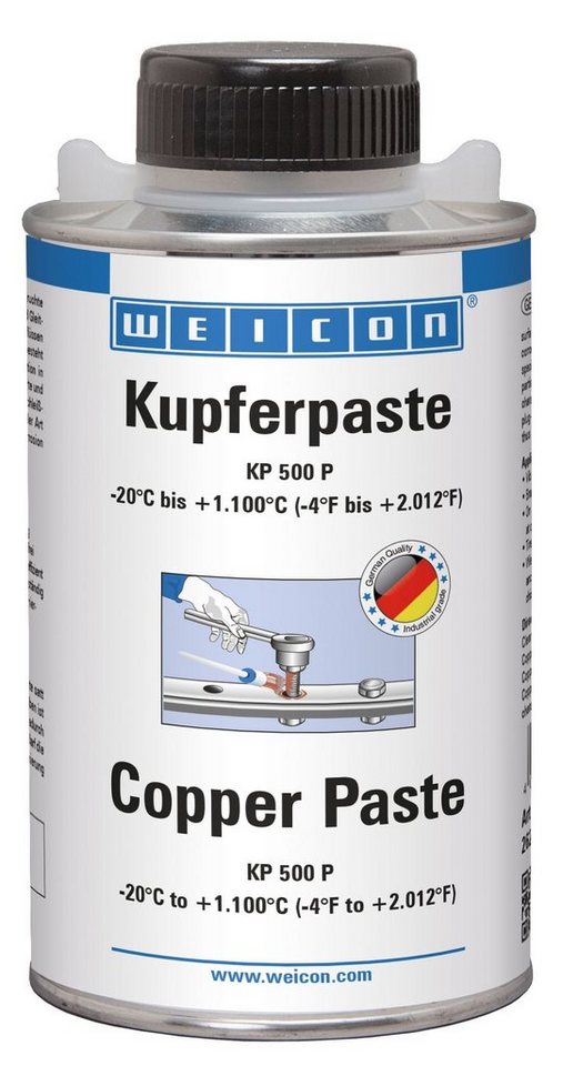WEICON Montagepaste WEICON Kupferpaste, Schmier- und Trennmittelpaste auf Kupferbasis, 500 g, bis 1.100 °C von WEICON