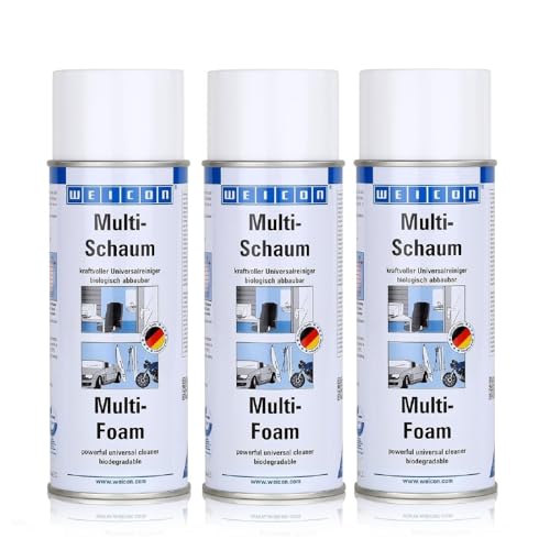 WEICON Multi-Schaum 400 ml | Schaumreiniger für Polster, Scheiben, Kunststoff und Metall | Biologisch abbaubar | 3er Set von WEICON