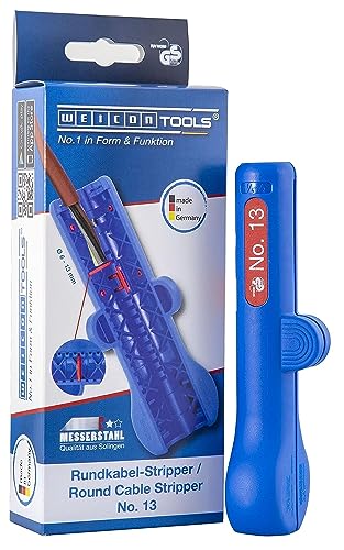 WEICON TOOLS Rundkabel-Stripper No. 13; Entmanteler für Rund- und Feuchtraumkabel von 6-13 mm Ø; Abmantelungswerkzeug von WEICON