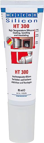 WEICON Silicon HT 300 85 ml | hochtemperaturbeständiger Kleb- und Dichtstoff, rot von WEICON
