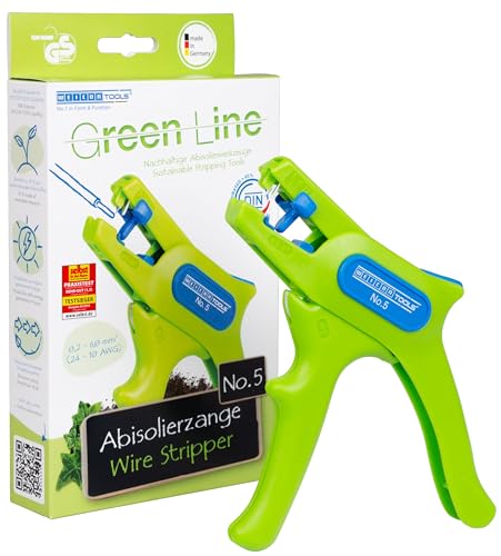 WEICON TOOLS Abisolierzange No. 5 Green Line | Nachhaltige Rohstoffe | Automatische Abisolierzange von 0,2-6,0 mm² von WEICON