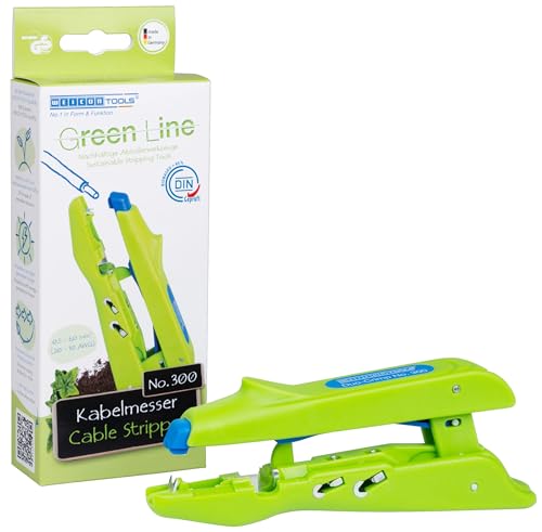 WEICON TOOLS Duo-Crimp No. 300 Green Line | Nachhaltige Rohstoffe | Abisolieren und Crimpen in einem Werkzeug von WEICON