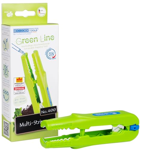 WEICON TOOLS Multi-Stripper No. 400 Green Line | Nachhaltige Rohstoffe | Abisolieren 0, 5-6, mm² & Entmanteln 8-13 mm Ø, Grün von WEICON