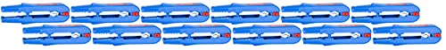 WEICON TOOLS Multi-Stripper No.400 12er Set zum Entmanteln & Abisolieren von Kabeln & Leitern, blau/rot, 155mm von WEICON