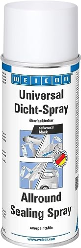 WEICON Universal Dicht-Spray 400 ml | Dichtmittel für den Innen- und Außenbereich | Sprühkunststoff | wasserfest | schwarz, 1 Dose von WEICON