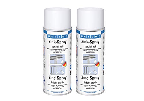 WEICON Zink-Spray spezial hell 400 ml 2er Set, Rostschutzfarbe für alle Metalloberflächen, an frische Feuerverzinkung angeglichen WEICON Zink-Spray spezial hell 400 ml 2er Set, Rostschutzfarbe für alle Metalloberflächen, an frische Feuerverzinkung angeglichen von WEICON