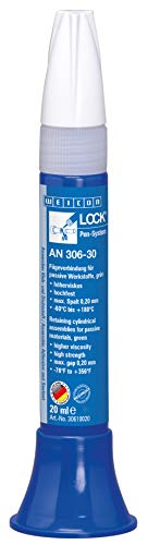 WEICON 30630020 WEICONLOCK AN 306-30 20 ml Fügeverbindung passive Werkstoffe | höherviskos, Grün von WEICON