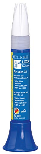 Weicon 30272020 WEICONLOCK AN 302-72 20 ml Schrauben-& Stehbolzensicherung |Hohe Temperaturen, rot von WEICON