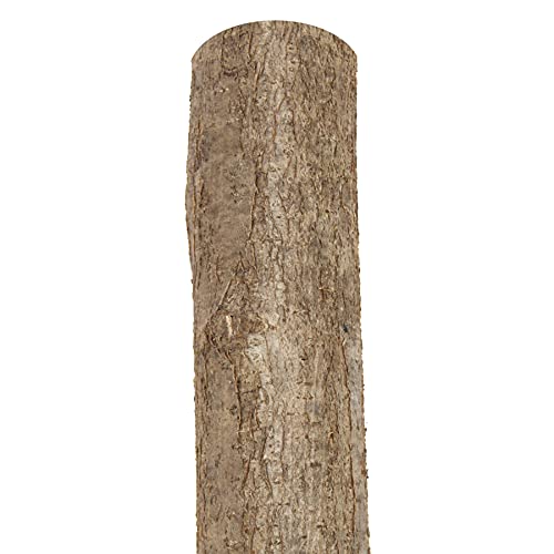 WEIDENPROFI Holzpfosten, Zaunpfosten aus Haselholz, rund, natur, ungespitzt, Größe: Ø 7-9 x 200 cm von WEIDENPROFI