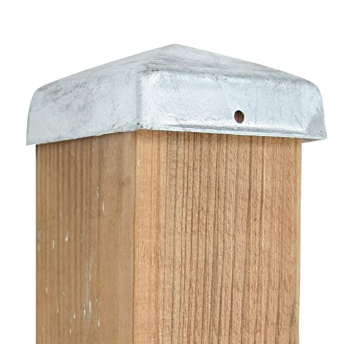 WEIDENPROFI Pfostenabdeckung Pyramide, Pfostenkappe für Vierkant Holzpfosten, quadratisch, verzinkt, Größe (LxB): 71 x 71 mm von WEIDENPROFI