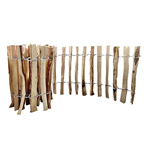 Weidenprofi Beeteinfassung, Beetumrandung aus Hasel Holzstaketen - gespalten, Größe (BxH): 300 x 40 cm, Lattenabstand 2-3 cm von WEIDENPROFI