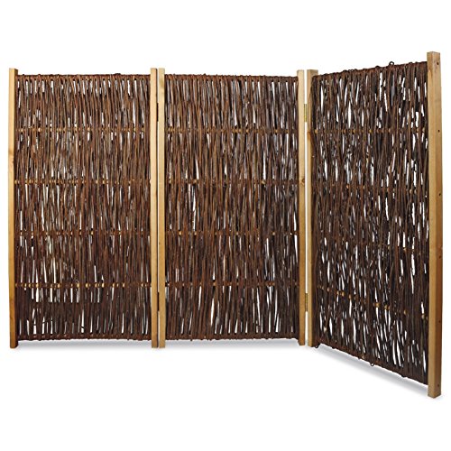 Weidenprofi Paravent, Raumteiler aus Weide, Sichtschutz klappbar, 3-teilig Größe (BxH): 180 x 120 cm von WEIDENPROFI