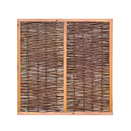 Weidenprofi Sichtschutz, Weidenzaun Modell ELEGANT, Flechtzaun aus Weide, Größe (BxH): 180 x 180 cm von WEIDENPROFI