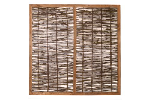 Weidenprofi Sichtschutz, Weidenzaun Modell ELEGANT, Flechtzaun aus Weide, Größe (BxH): 180 x 180 cm von WEIDENPROFI