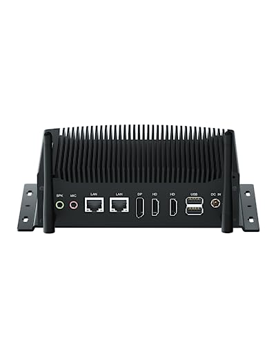 Fanless Mini PC Dual LAN, Mini PC, Core i7-10810U(bis zu 4.9GHz), 64GB RAM 512GB SSD 1TB HDD, 4k Triple Display Output, Support RAID, PXE, Auto Power On, Wake On Lan, SIM Card, Windows 10/Linux/Ubuntu von WEIDIAN