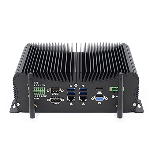 WEIDIAN Lüfterloser PC Industrie Mini PC Windows 10 Pro i5 16GB RAM 512 GB SSD 7267U Mini Computer 4K HD VGA GPIO WLAN BT 4.0 6RS232 Mini Desktop PC Industrie PC Vollmetall Mini Industrie Fanless PC von WEIDIAN