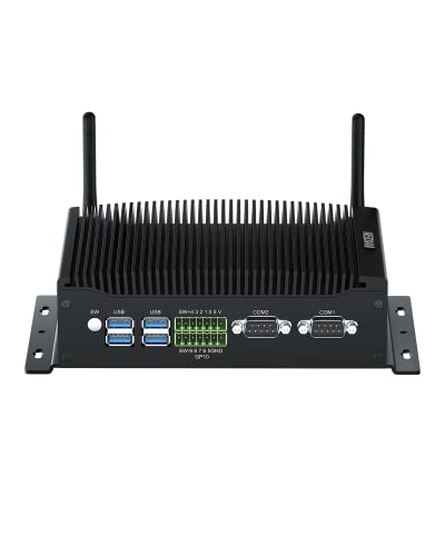 WEIDIAN Fanless Industrie Mini PC, Mini Computers 64GB RAM 1TB M.2 SSD, Core i3-8140U, Industrie PC i3 Dual HD, DP, 2DB9 COM, 2RJ45 LAN, 4USB3.0, 2USB2.0, GPIO, WiFi, BT for Business/Home/Office von WEIDIAN