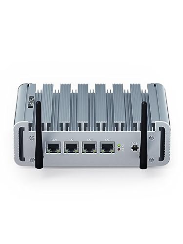 WEIDIAN Firewall PC, Firewall Mini PC 2.5GbE, Celeron J4125, VGA, HD Dual Display Output, 4 x 2.5GbE NIC, 2USB3.0, Compatible with OPNsense, Ubuntu, Debian, Centos, Win11/10(4G RAM/64G SSD) von WEIDIAN