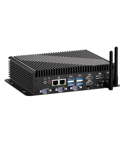 WEIDIAN Industrie Mini PC Win 11 Pro i5 1235U, 16GB DDR5 512GB NVME SSD,(Lüfterkühlung)Industrial Mini Desktop Computer 6xCOM(RS232/422/485) 4K 3xDisplays(2HD+DP) 8xUSB WiFi6&BT5.2 2x2.5G LAN DC 9~36V von WEIDIAN