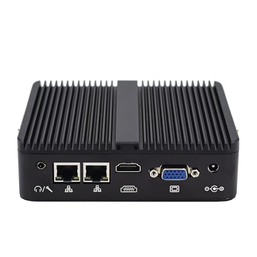WEIDIAN Industrie PC Lüfterloser Mini PC N100, 8GB RAM 256GB SSD, 2RS232 COM, 2Gigabit LAN, HD+VGA, Win11 Lüfterlos Industrial Fanless Embedded Mini Computer Linux Auto Power On von WEIDIAN