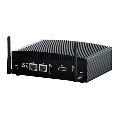 WEIDIAN Micro Business Desktop PC Core i7 4578U, lüfterloser Industrie PC 4K HD, Linux RJ45 Dualband für Business Home Office, 8GB RAM 128GB SSD Mini Computer unterstützen 7x24 Betrieb, Windows 10 von WEIDIAN