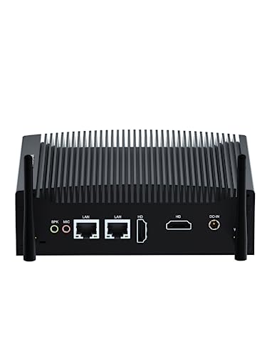 WEIDIAN lüfterloser Industrie PC, lüfterlos Fanless Mini PC i5 8350U, Industrial Computer 2HD Dual Display, WiFi, BT, 2 Gigabit Ethernet, 8USB, 2RS232 COM, VESA, Win11 (16GB RAM/512GB SSD) von WEIDIAN