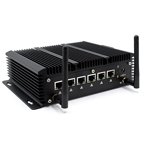 WEIDIAN Mini PC Firewall Router, Firewall 2.5GbE, Fanless Mini PC 6 NIC Core i5-8260U, Hardware Firewall for Networks/Gateway Router, 8GB DDR4 256GB SSD Mini Desktop Computer, COM RS232/USB3.0/HDMI von WEIDIAN