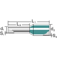 Weidmuller - Weidmüller 9019170000 Aderendhülse 2.5 mm² Teilisoliert Blau 500 St. von WEIDMULLER