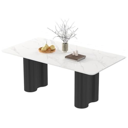 WEIDPHL Rechteckiger Rock Board Esstisch für 4-6 Personen - Luxuriöser, Leichter, Moderner Tisch für Zuhause, Patterned, Large von WEIDPHL